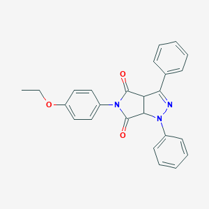 molecular formula C25H21N3O3 B283715 5-(4-Ethoxyphenyl)-1,3-diphenyl-3a,6a-dihydropyrrolo[3,4-c]pyrazole-4,6-dione 