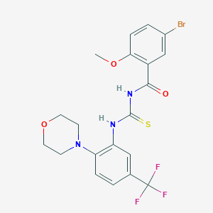 molecular formula C20H19BrF3N3O3S B283716 N-(5-bromo-2-methoxybenzoyl)-N'-[2-(4-morpholinyl)-5-(trifluoromethyl)phenyl]thiourea 