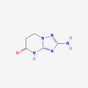 molecular formula C5H7N5O B2837186 2-氨基-4H,5H,6H,7H-[1,2,4]三唑并[1,5-a]嘧啶-5-酮 CAS No. 1469468-67-4