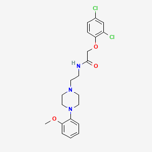 molecular formula C21H25Cl2N3O3 B2837207 2-(2,4-二氯苯氧)-N-(2-(4-(2-甲氧基苯基)哌嗪-1-基)乙基)乙酰胺 CAS No. 1049413-98-0