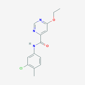 molecular formula C14H14ClN3O2 B2837220 N-(3-chloro-4-methylphenyl)-6-ethoxypyrimidine-4-carboxamide CAS No. 2034363-43-2