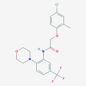 2-(4-chloro-2-methylphenoxy)-N-[2-(morpholin-4-yl)-5-(trifluoromethyl)phenyl]acetamide