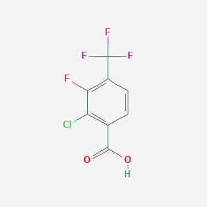 molecular formula C8H3ClF4O2 B2837235 2-氯-3-氟-4-(三氟甲基)苯甲酸 CAS No. 1805457-37-7