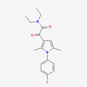 N,N-diethyl-2-[1-(4-fluorophenyl)-2,5-dimethyl-1H-pyrrol-3-yl]-2-oxoacetamide