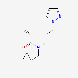 N-[(1-Methylcyclopropyl)methyl]-N-(3-pyrazol-1-ylpropyl)prop-2-enamide