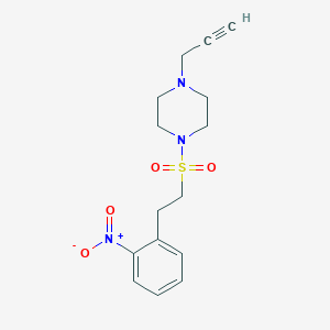 1-[2-(2-Nitrophenyl)ethanesulfonyl]-4-(prop-2-yn-1-yl)piperazine