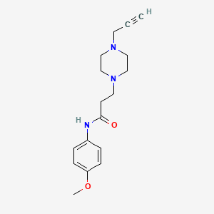 molecular formula C17H23N3O2 B2837259 N-(4-methoxyphenyl)-3-[4-(prop-2-yn-1-yl)piperazin-1-yl]propanamide CAS No. 1797895-71-6