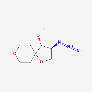 molecular formula C9H15N3O3 B2837264 (3S,4R)-3-叠氮-4-甲氧基-1,8-二氧杂螺[4.5]癸烷 CAS No. 2550997-10-7