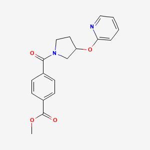 Methyl 4-(3-(pyridin-2-yloxy)pyrrolidine-1-carbonyl)benzoate