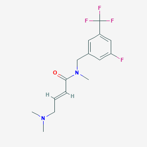 (E)-4-(Dimethylamino)-N-[[3-fluoro-5-(trifluoromethyl)phenyl]methyl]-N-methylbut-2-enamide