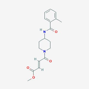 Methyl (E)-4-[4-[(2-methylbenzoyl)amino]piperidin-1-yl]-4-oxobut-2-enoate