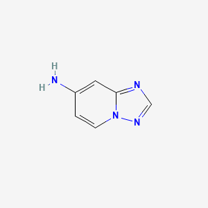 molecular formula C6H6N4 B2837276 7-Amino-[1,2,4]triazolo[1,5-a]pyridine CAS No. 1396312-30-3