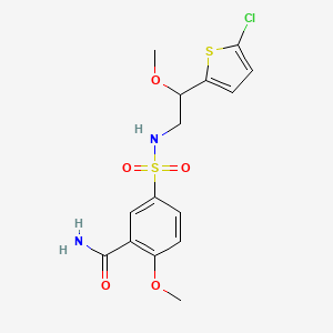 5-(N-(2-(5-chlorothiophen-2-yl)-2-methoxyethyl)sulfamoyl)-2-methoxybenzamide