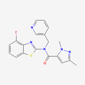 N-(4-fluorobenzo[d]thiazol-2-yl)-1,3-dimethyl-N-(pyridin-3-ylmethyl)-1H-pyrazole-5-carboxamide