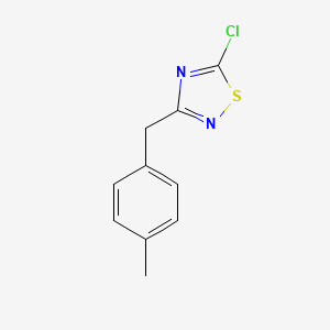 molecular formula C10H9ClN2S B2837290 5-Chloro-3-[(4-methylphenyl)methyl]-1,2,4-thiadiazole CAS No. 946418-97-9