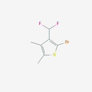 molecular formula C7H7BrF2S B2837294 2-Bromo-3-(difluoromethyl)-4,5-dimethylthiophene CAS No. 2248360-94-1