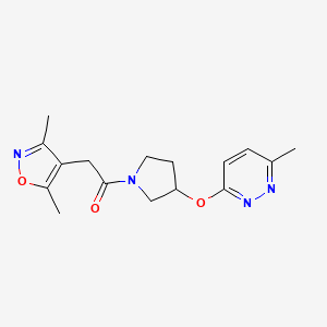 2-(3,5-Dimethylisoxazol-4-yl)-1-(3-((6-methylpyridazin-3-yl)oxy)pyrrolidin-1-yl)ethanone