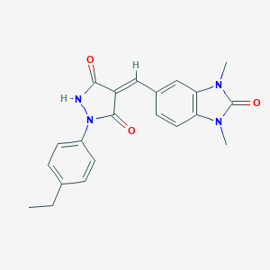4-[(1,3-dimethyl-2-oxo-2,3-dihydro-1H-benzimidazol-5-yl)methylene]-1-(4-ethylphenyl)-3,5-pyrazolidinedione
