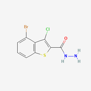 molecular formula C9H6BrClN2OS B2837300 4-Bromo-3-chloro-1-benzothiophene-2-carbohydrazide CAS No. 725227-19-0