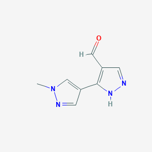 3-(1-methyl-1H-pyrazol-4-yl)-1H-pyrazole-4-carbaldehyde