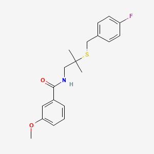 N-{2-[(4-fluorobenzyl)sulfanyl]-2-methylpropyl}-3-methoxybenzenecarboxamide