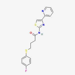4-((4-fluorophenyl)thio)-N-(4-(pyridin-2-yl)thiazol-2-yl)butanamide