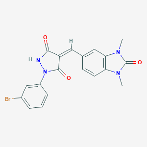 1-(3-bromophenyl)-4-[(1,3-dimethyl-2-oxo-2,3-dihydro-1H-benzimidazol-5-yl)methylene]-3,5-pyrazolidinedione