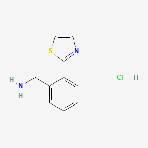 [2-(1,3-Thiazol-2-yl)phenyl]methanamine hydrochloride