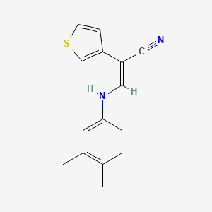 3-(3,4-Dimethylanilino)-2-(3-thienyl)acrylonitrile