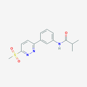 molecular formula C15H17N3O3S B2837351 N-(3-(6-(methylsulfonyl)pyridazin-3-yl)phenyl)isobutyramide CAS No. 921838-31-5