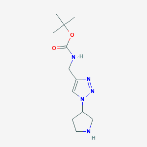 tert-butyl N-{[1-(pyrrolidin-3-yl)-1H-1,2,3-triazol-4-yl]methyl}carbamate