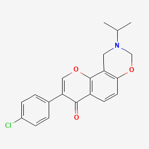 molecular formula C20H18ClNO3 B2837359 3-(4-chlorophenyl)-9-isopropyl-9,10-dihydrochromeno[8,7-e][1,3]oxazin-4(8H)-one CAS No. 951955-24-1