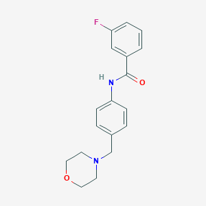 3-fluoro-N-[4-(morpholin-4-ylmethyl)phenyl]benzamide