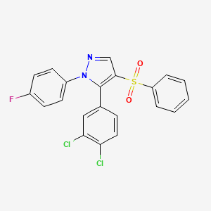 4-(Benzenesulfonyl)-5-(3,4-dichlorophenyl)-1-(4-fluorophenyl)pyrazole