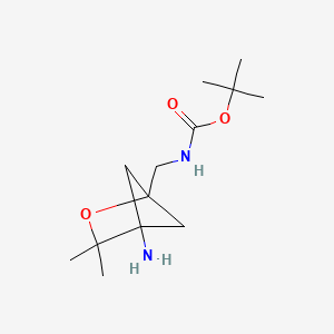 tert-Butyl ((4-amino-3,3-dimethyl-2-oxabicyclo[2.1.1]hexan-1-yl)methyl)carbamate