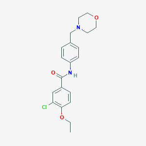 molecular formula C20H23ClN2O3 B283738 3-chloro-4-ethoxy-N-[4-(4-morpholinylmethyl)phenyl]benzamide 