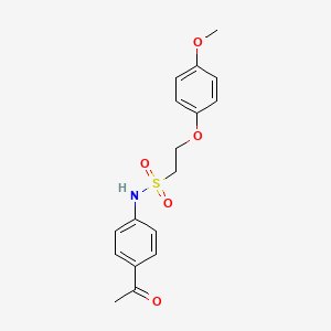 molecular formula C17H19NO5S B2837380 N-(4-acetylphenyl)-2-(4-methoxyphenoxy)ethanesulfonamide CAS No. 1351641-60-5