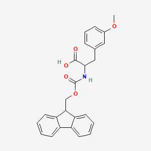 molecular formula C25H23NO5 B2837381 2-{[(9H-Fluoren-9-ylmethoxy)carbonyl]amino}-3-(3-methoxyphenyl)propanoic acid CAS No. 376588-52-2