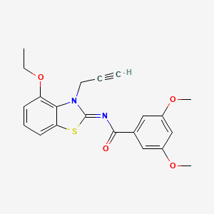 molecular formula C21H20N2O4S B2837383 N-(4-乙氧-3-丙-2-炔基-1,3-苯并噻唑-2-基亚甲基)-3,5-二甲氧基苯甲酰胺 CAS No. 868377-13-3