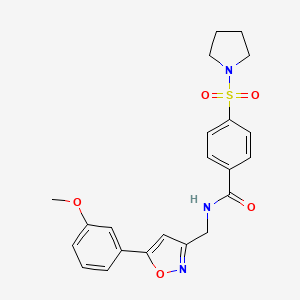 N-((5-(3-methoxyphenyl)isoxazol-3-yl)methyl)-4-(pyrrolidin-1-ylsulfonyl)benzamide