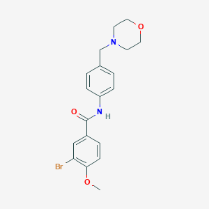 molecular formula C19H21BrN2O3 B283739 3-bromo-4-methoxy-N-[4-(4-morpholinylmethyl)phenyl]benzamide 