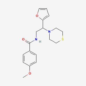 N-(2-(furan-2-yl)-2-thiomorpholinoethyl)-4-methoxybenzamide