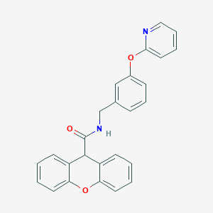 molecular formula C26H20N2O3 B2837396 N-(3-(吡啶-2-氧基)苄基)-9H-黄色素-9-甲酰胺 CAS No. 1448065-19-7