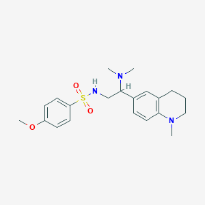 N-(2-(dimethylamino)-2-(1-methyl-1,2,3,4-tetrahydroquinolin-6-yl)ethyl)-4-methoxybenzenesulfonamide