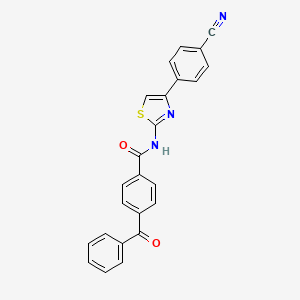 4-benzoyl-N-[4-(4-cyanophenyl)-1,3-thiazol-2-yl]benzamide