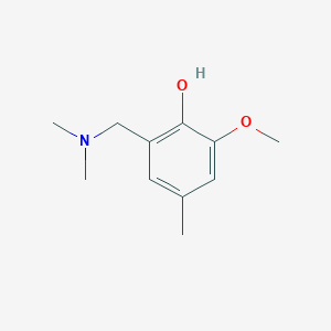 molecular formula C11H17NO2 B2837404 2-[(Dimethylamino)methyl]-6-methoxy-4-methylbenzenol CAS No. 123752-64-7