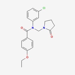 N-(3-chlorophenyl)-4-ethoxy-N-[(2-oxopyrrolidin-1-yl)methyl]benzamide