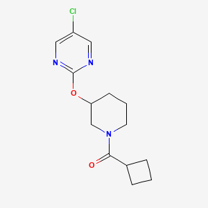 molecular formula C14H18ClN3O2 B2837411 (3-((5-Chloropyrimidin-2-yl)oxy)piperidin-1-yl)(cyclobutyl)methanone CAS No. 2034499-07-3