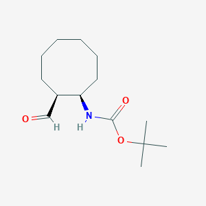 molecular formula C14H25NO3 B2837418 N-Boc-(+/-)-cis-2-aminocyclooctanecarbaldehyde CAS No. 1335031-94-1
