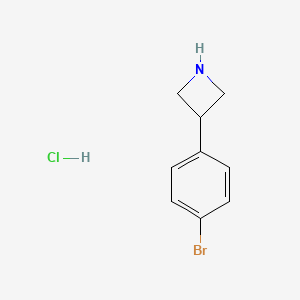 molecular formula C9H11BrClN B2837420 3-(4-溴苯基)氮杂环丁烷 盐酸盐 CAS No. 90561-74-3